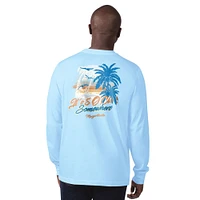 T-shirt à manches longues bleu clair Detroit Lions It's Five O'Clock Somewhere pour homme Margaritaville