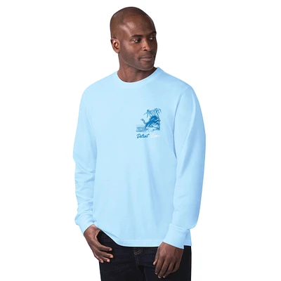 T-shirt à manches longues bleu clair Detroit Lions It's Five O'Clock Somewhere pour homme Margaritaville