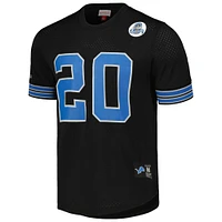 Men's Mitchell & Ness Barry Sanders Black Detroit Lions Retired Player Name Number Mesh Top