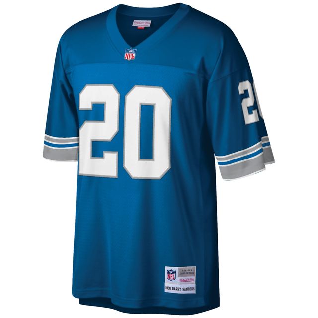 Maillot de réplique joueur retraité Mitchell & Ness Barry Sanders des Detroit Lions Big Tall 1996 pour hommes