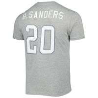 Men's Mitchell & Ness Barry Sanders Gray Detroit Lions Retired Player Logo Name Number T-Shirt