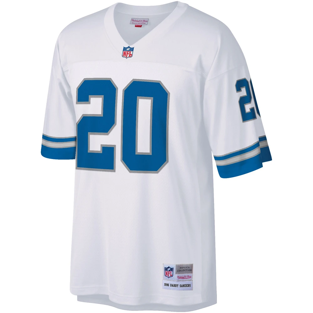 Maillot réplique Mitchell & Ness Barry Sanders blanc Detroit Lions Legacy pour hommes