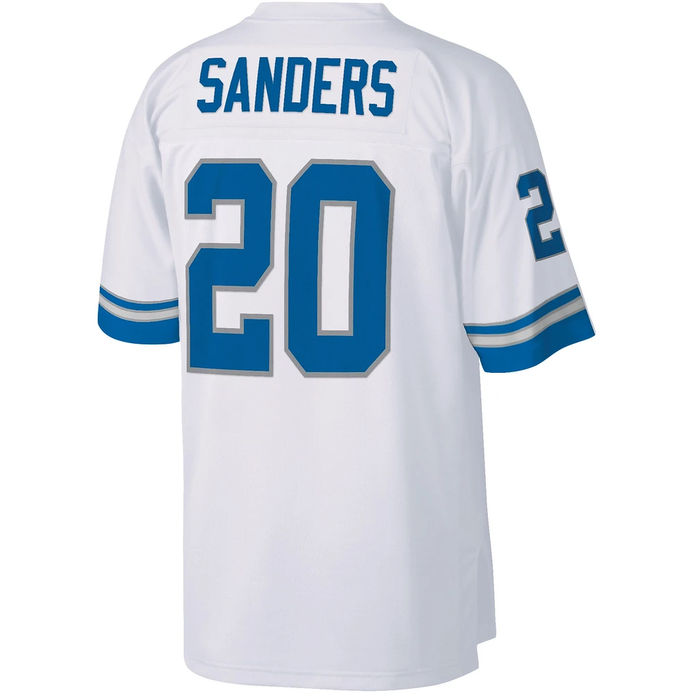 Maillot réplique Mitchell & Ness Barry Sanders blanc Detroit Lions Legacy pour hommes