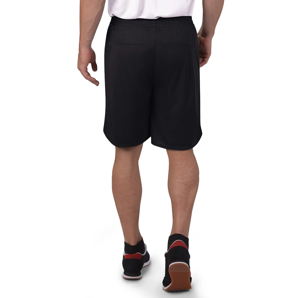 Short en maille noire Detroit Lions MSX by Michael Strahan pour homme