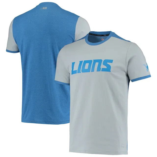 Men's Majestic Black/Blue Detroit Lions V Tie-Dye T-Shirt