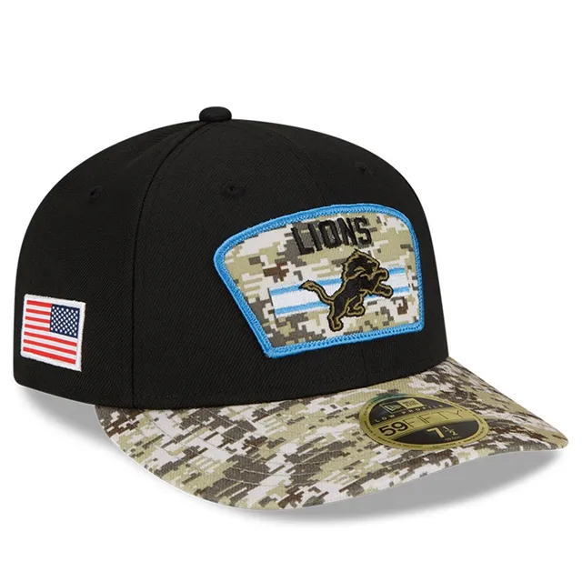 Men's New Era Camo Detroit Lions 2023 Salute To Service 39THIRTY Flex Hat