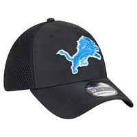 Men's New Era Black Detroit Lions Active Camo 39THIRTY Flex Hat