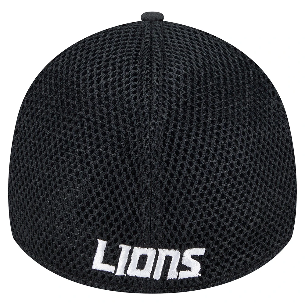 Men's New Era Black Detroit Lions Active Camo 39THIRTY Flex Hat