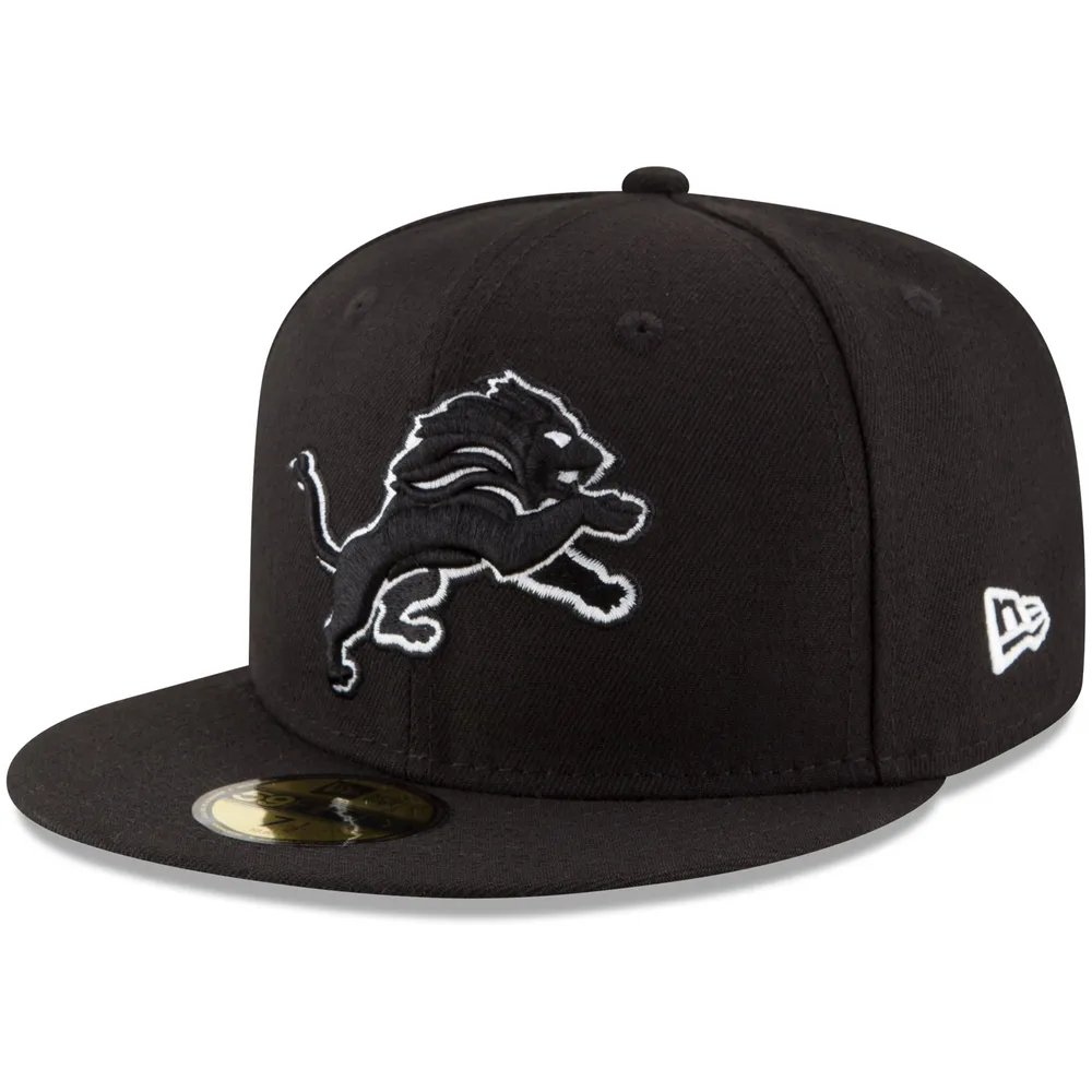 Casquette ajustée B-Dub 59FIFTY Detroit Lions New Era noire pour homme