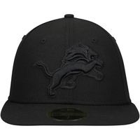 Men's New Era Black Detroit Lions on Low Profile 59FIFTY II Fitted Hat