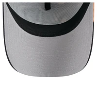 Men's New Era Black Detroit Lions Bleached A-Frame 9FORTY Trucker Adjustable Hat