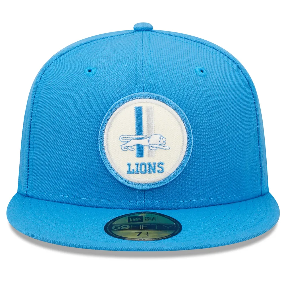 Detroit Lions 2022 NFL THROWBACK SIDELINE Blue Fitted Hat