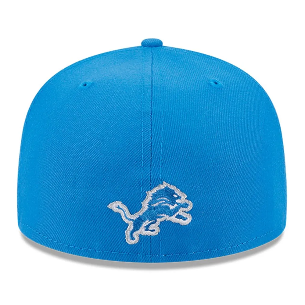 New Era Detroit Lions Mens Grey 59FIFTY Fitted Hat