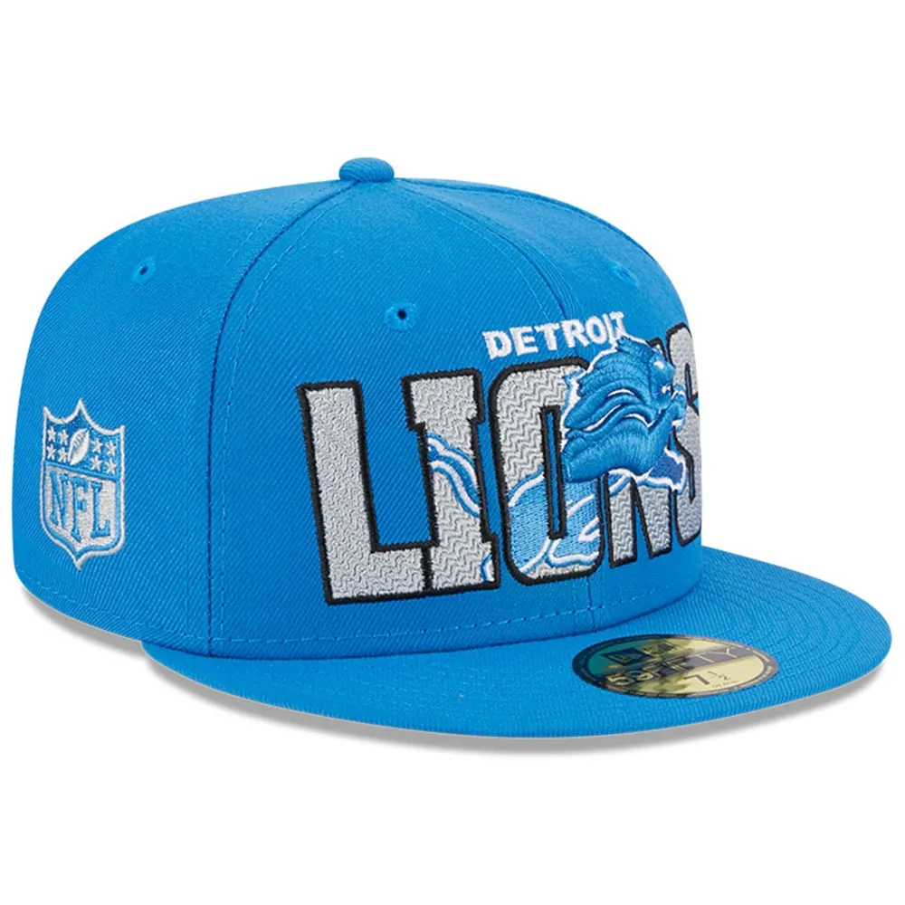 Men's New Era Blue Detroit Lions Team Basic 59FIFTY Fitted Hat