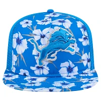 Casquette de golf à visière snapback Detroit Lions bleu New Era pour homme