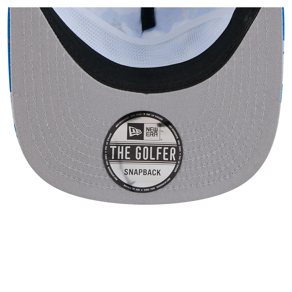 Casquette de golf à visière snapback Detroit Lions bleu New Era pour homme