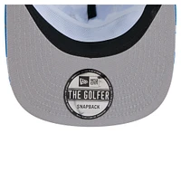 Casquette de golf à visière snapback Detroit Lions bleu New Era pour homme