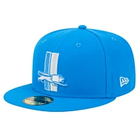 Men's New Era Blue Detroit Lions Alternate Main 59FIFTY Fitted Hat