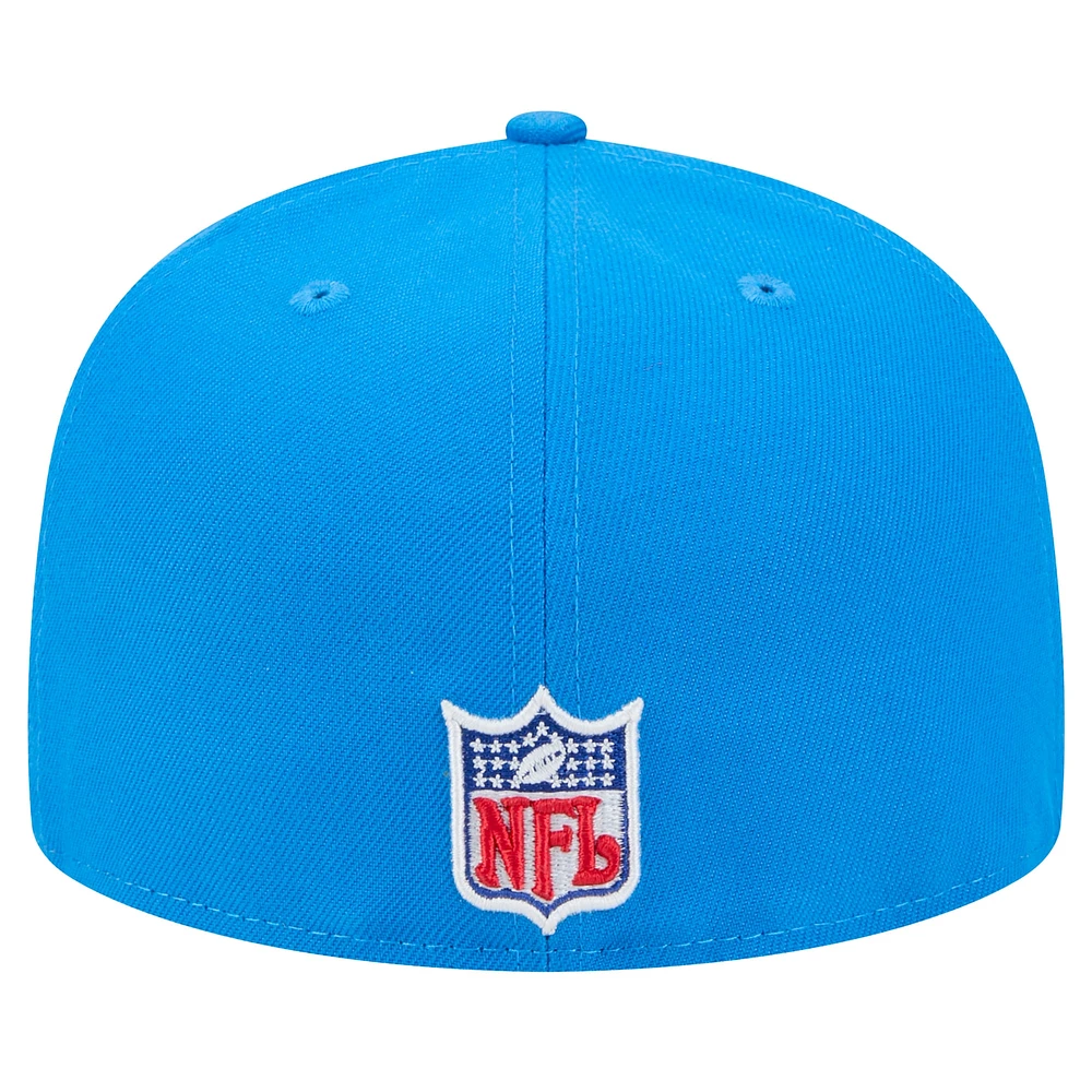 Men's New Era Blue Detroit Lions Alternate Main 59FIFTY Fitted Hat