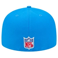 Men's New Era Blue Detroit Lions Alternate Main 59FIFTY Fitted Hat