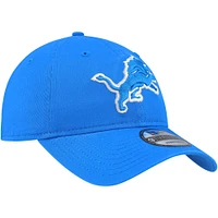 Men's New Era Blue Detroit Lions Core Classic Primary 9TWENTY Adjustable Hat