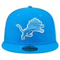 Men's New Era Blue Detroit Lions  Main 59FIFTY Fitted Hat