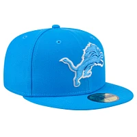 Men's New Era Blue Detroit Lions  Main 59FIFTY Fitted Hat