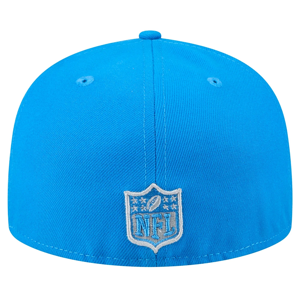 Men's New Era Blue Detroit Lions  Main 59FIFTY Fitted Hat