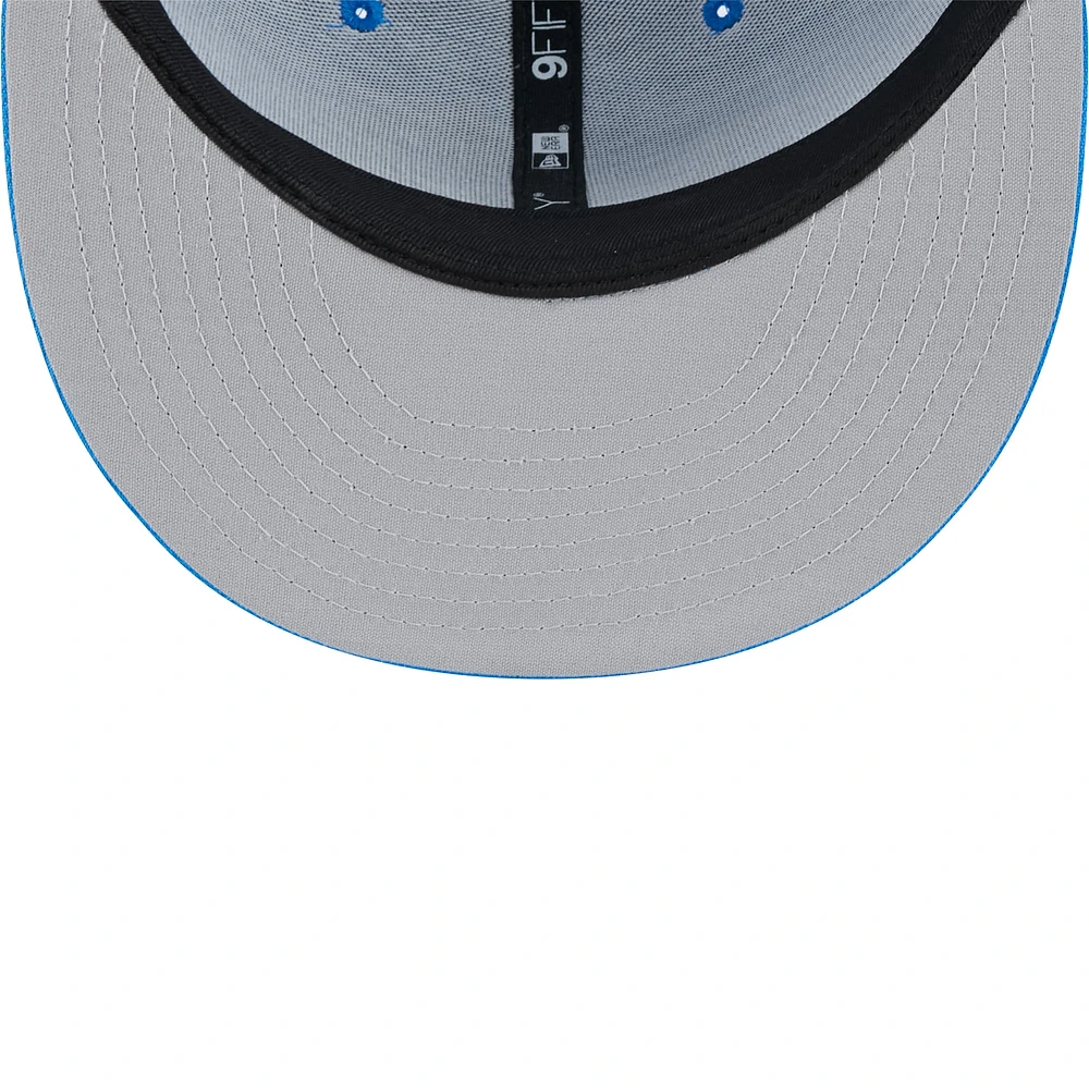 Men's New Era Blue Detroit Lions  Main Trucker 9FIFTY Snapback Hat