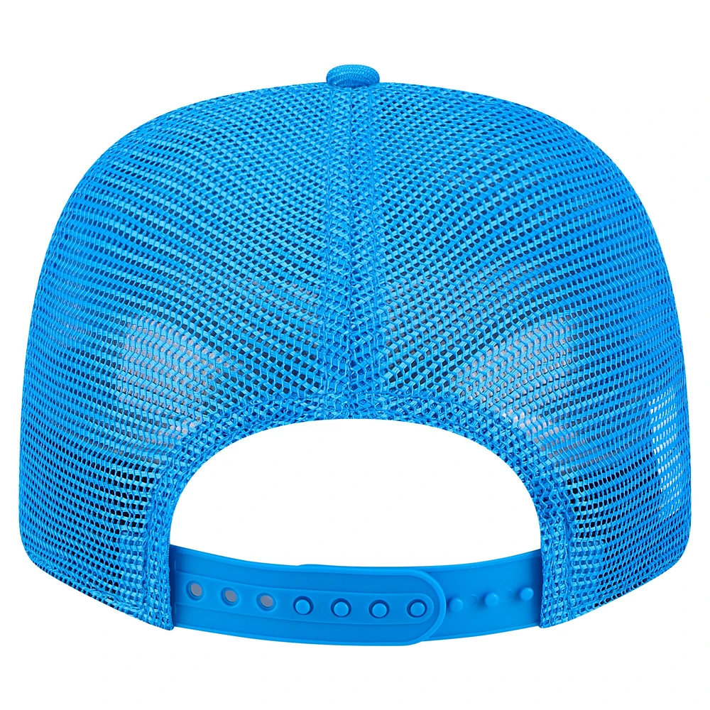 Casquette camionneur 9SEVENTY extensible à boutons-pression bleue des Lions de Detroit de New Era pour homme