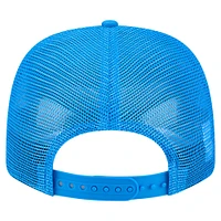 Casquette camionneur 9SEVENTY extensible à boutons-pression bleue des Lions de Detroit de New Era pour homme