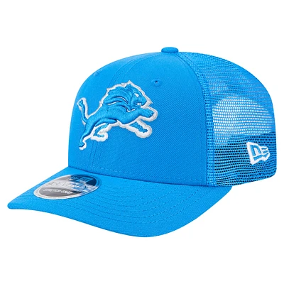Casquette camionneur 9SEVENTY extensible à boutons-pression bleue des Lions de Detroit de New Era pour homme