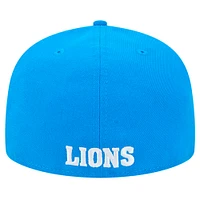 Casquette ajustée 59FIFTY bleu Detroit Lions Omaha Throwback pour homme de New Era