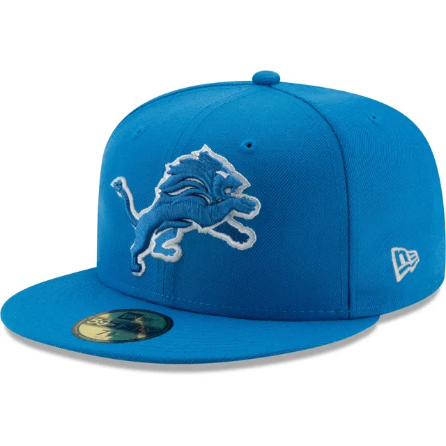 Detroit Lions New Era Chrome Color Dim 59FIFTY Fitted Hat - Cream