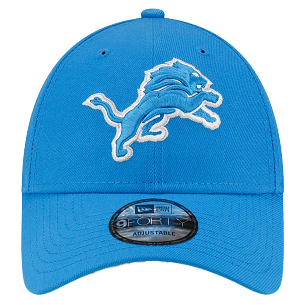 Men's New Era Blue Detroit Lions The League 9FORTY Adjustable Hat