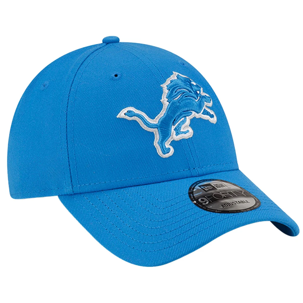 Men's New Era Blue Detroit Lions The League 9FORTY Adjustable Hat