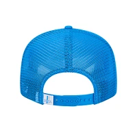 Men's New Era Blue Detroit Lions Throwback Main Trucker 9FIFTY Snapback Hat