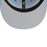 Men's New Era Blue Detroit Lions Throwback Main Trucker 9FIFTY Snapback Hat