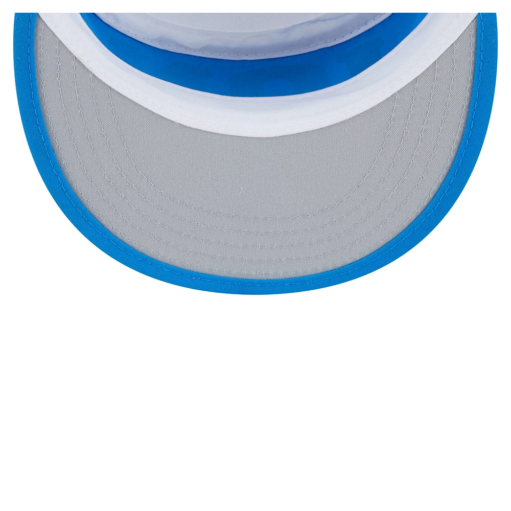 Men's New Era Blue Detroit Lions Throwback Retro Painter Snapback Hat