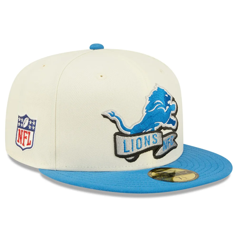 Lids Detroit Lions New Era 2022 Sideline 59FIFTY Fitted Hat - Cream/Blue | The at Willow Bend