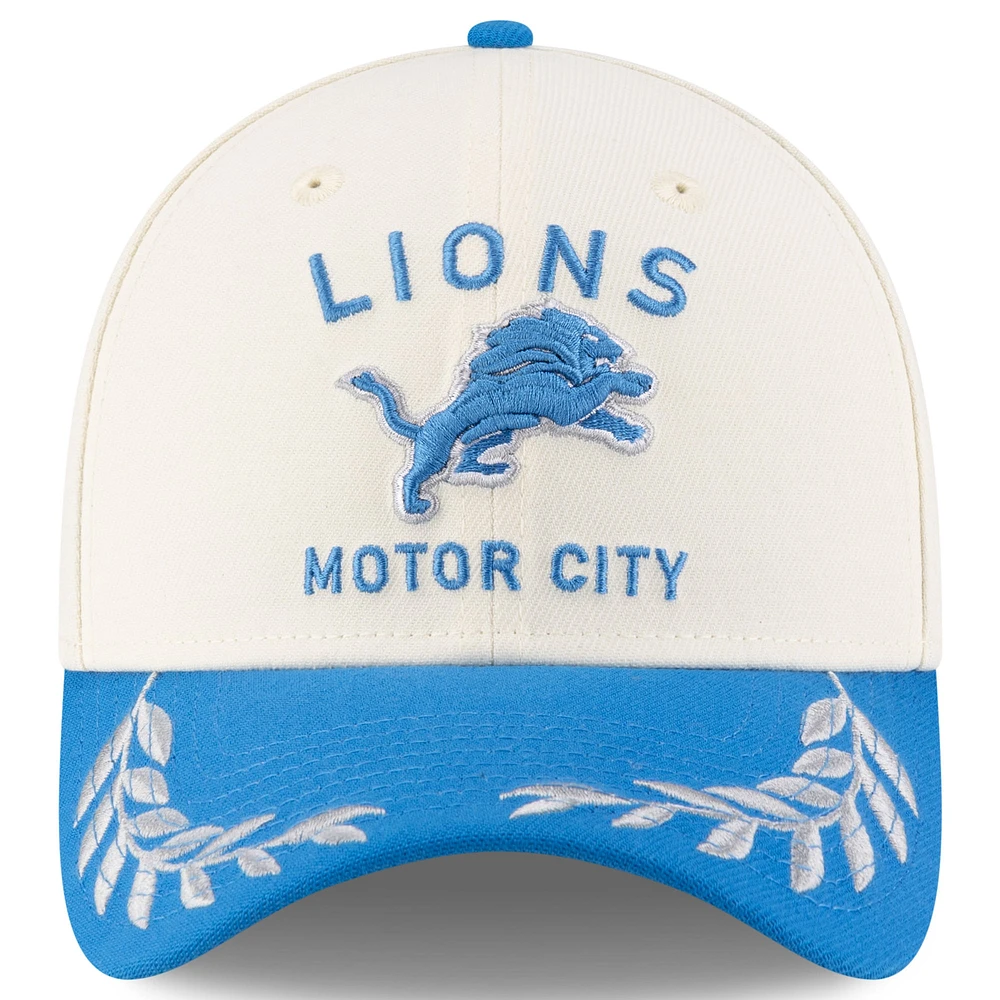 Men's New Era  Cream/Blue Detroit Lions 2025 NFL Draft 39THIRTY Flex Hat