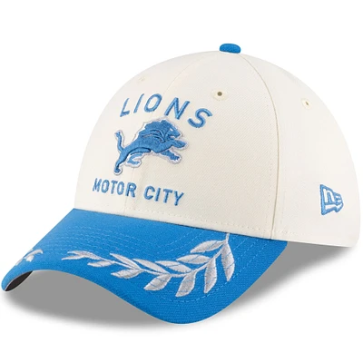 Men's New Era  Cream/Blue Detroit Lions 2025 NFL Draft 39THIRTY Flex Hat