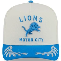 Casquette snapback 9FIFTY A-Frame crème/bleue pour homme des Detroit Lions, draft NFL 2025