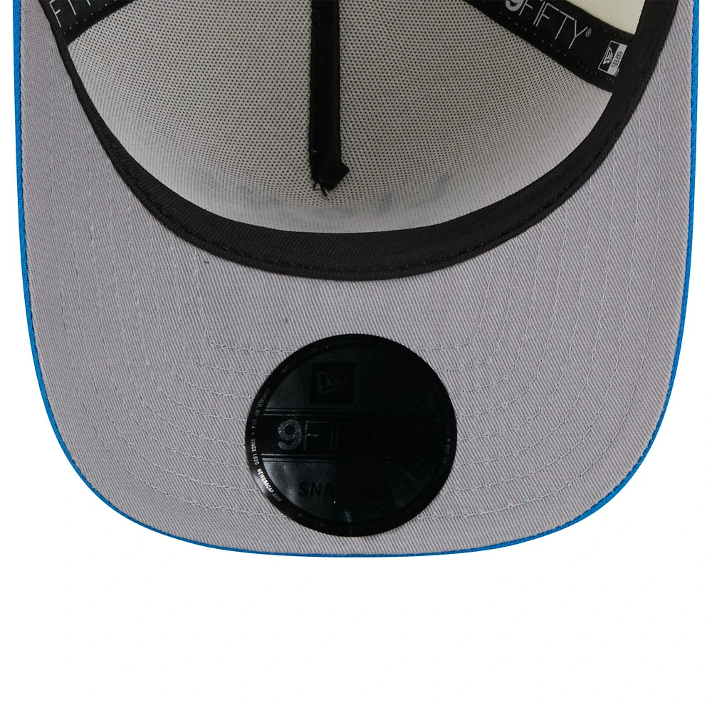 Casquette snapback 9FIFTY A-Frame crème/bleue pour homme des Detroit Lions, draft NFL 2025