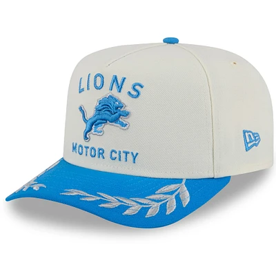 Casquette snapback 9FIFTY A-Frame crème/bleue pour homme des Detroit Lions, draft NFL 2025