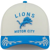 Casquette ajustable New Era 9FORTY M-Crown A-Frame pour homme, couleur crème/bleu, Detroit Lions, draft NFL 2025