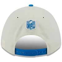 Casquette ajustable New Era 9FORTY M-Crown A-Frame pour homme, couleur crème/bleu, Detroit Lions, draft NFL 2025