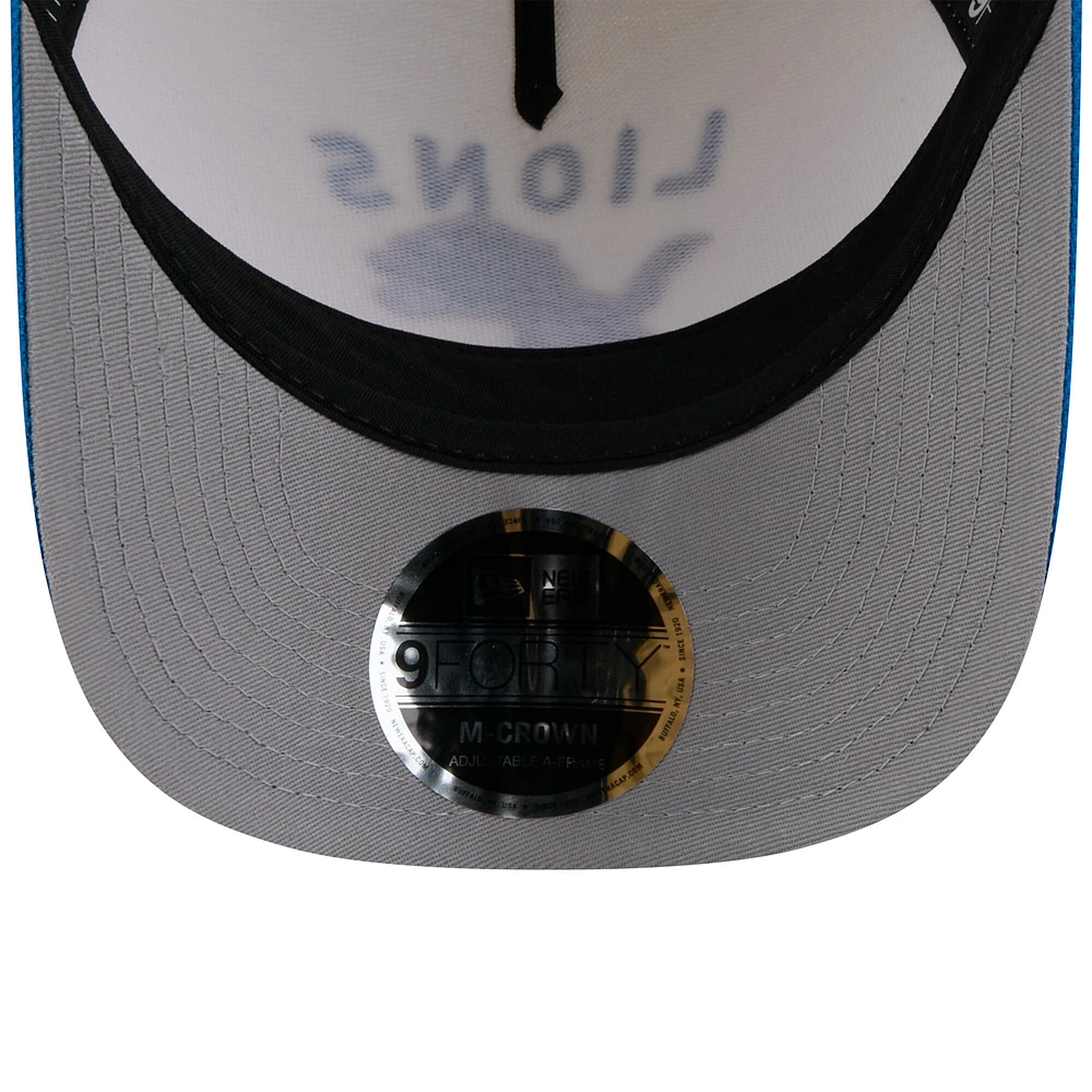 Casquette ajustable New Era 9FORTY M-Crown A-Frame pour homme, couleur crème/bleu, Detroit Lions, draft NFL 2025