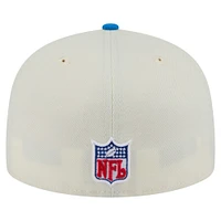 Casquette ajustée 59FIFTY Main New Era pour homme, couleur crème/bleu, des Lions de Detroit