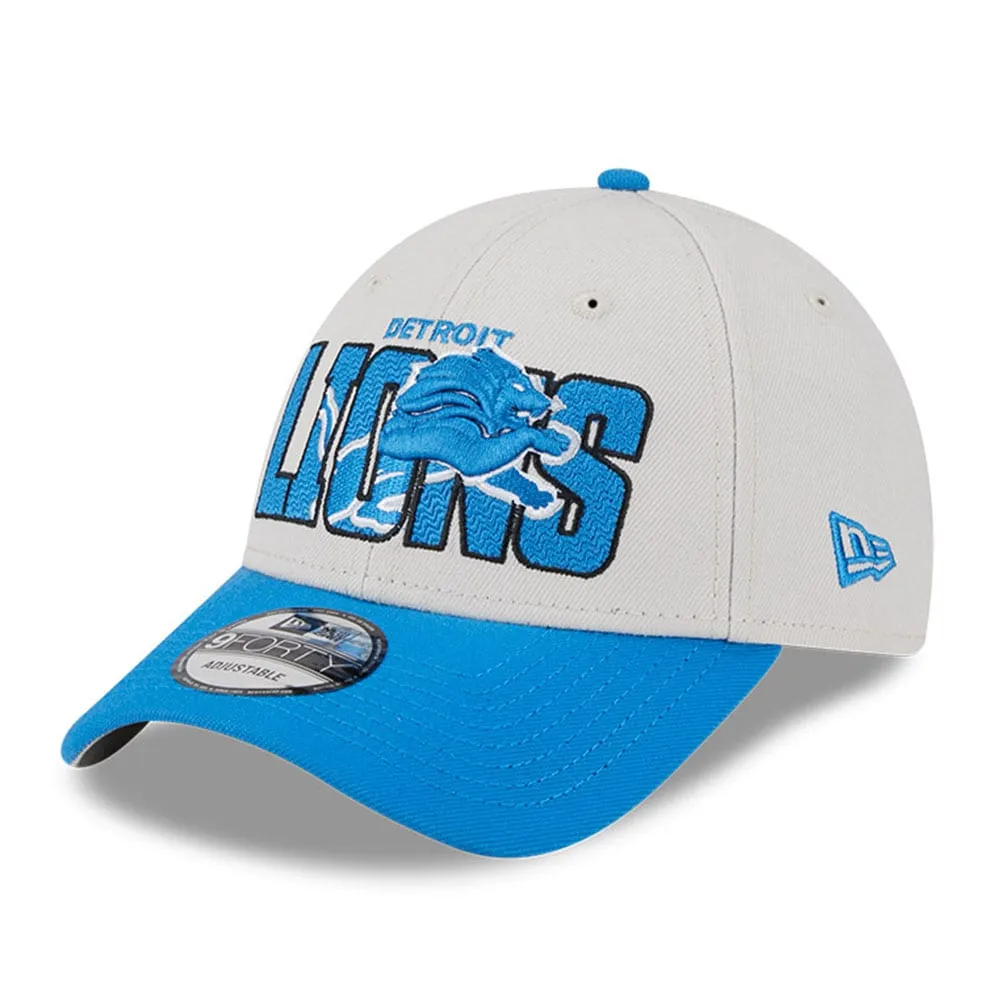 New Era Detroit Lions Hat Blue Adjustable Size Cap NFL Football Sports Mens